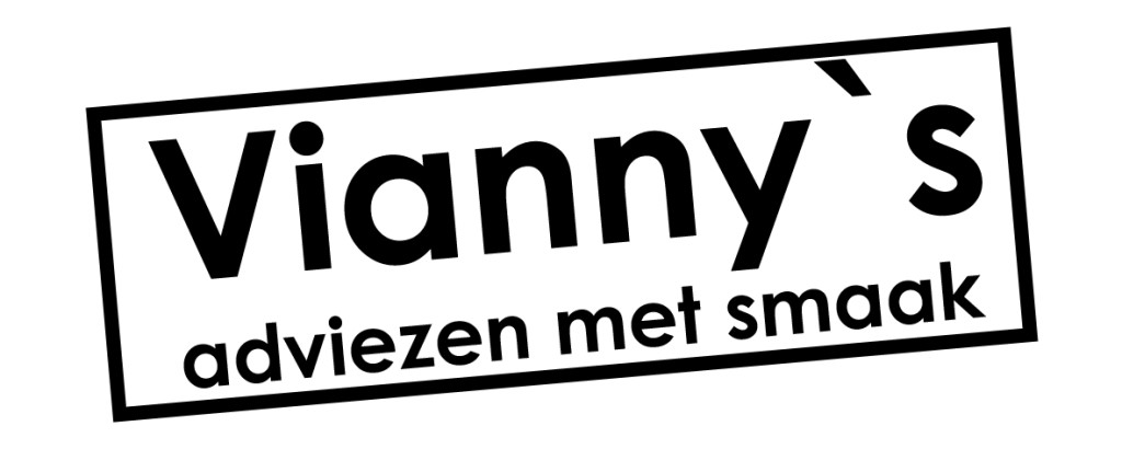 Vianny's nieuwe logo met rand schuin 10x4 cm 300dpi